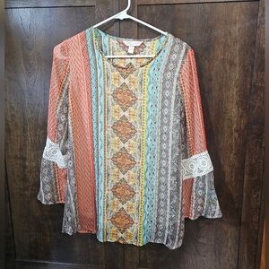 Krazy Kat Orange Relaxed Graphic Blouse